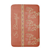 装飾フローラアクセント バスマット (正面縦)