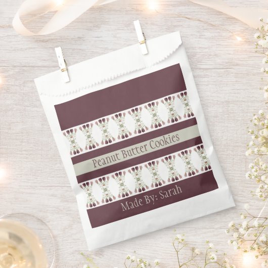 装飾フローラアクセント フェイバーバッグ (クリップ留めされた状態)