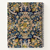 装飾フローラカーペットパターン ノートブック (裏面)