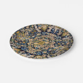 装飾フローラカーペットパターン ペーパープレート (アングル)