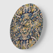 装飾フローラカーペットパターン ラージ壁時計 (傾斜)