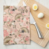 装飾フローラキッチンタオル キッチンタオル (四つ折り)