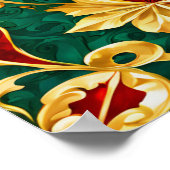 装飾フローラクリスマスホリデーポスター ポスター (角)