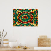 装飾フローラクリスマスホリデーポスター ポスター (キッチン)