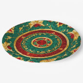 装飾フローラクリスマスホリデー紙プレート ペーパープレート (アングル)