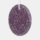 装飾フローラシームレスパターン。 ガラスオーナメント (正面左)