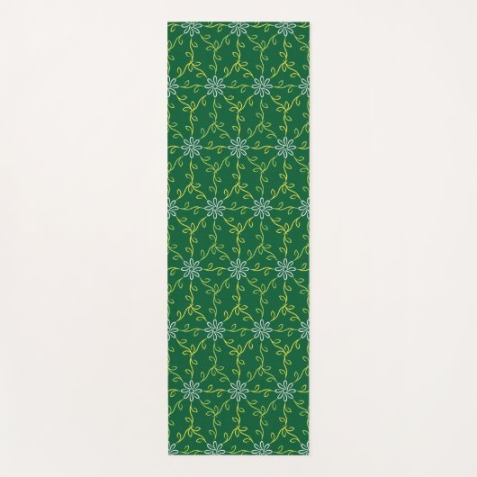 装飾フローラシームレスパターン ヨガマット (正面)