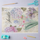 装飾フローラデクページティッシュペーパー 薄葉紙 (クラフト)