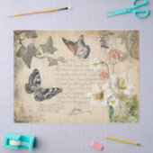 装飾フローラデクページティッシュペーパー 薄葉紙 (クラフト)