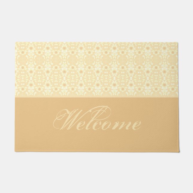 装飾フローラデザイン ドアマット (正面)