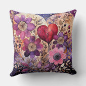 装飾フローラハート芸術 クッション (裏面)