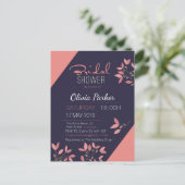 装飾フローラブライダルシャワーはがき インビテーションポストカード (スタンド正面)