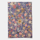 装飾フローラプリント キッチンタオル (縦)
