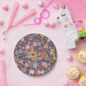 装飾フローラプリント ペーパープレート (パーティー)