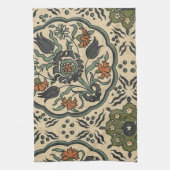 装飾フローラペルシアタイルデザイン キッチンタオル (縦)