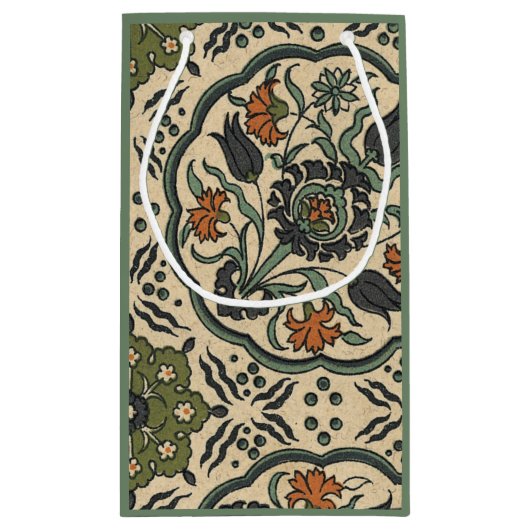 装飾フローラペルシアタイルデザイン スモールペーパーバッグ (裏面)