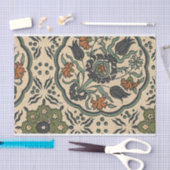 装飾フローラペルシアタイルデザイン 薄葉紙 (クラフト)