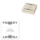 装飾フローラ差出人住所ゴム印 ラバースタンプ (押印)