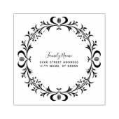 装飾フローラ差出人住所ゴム印 ラバースタンプ (インプリント)