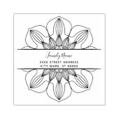 装飾フローラ差出人住所ゴム印 ラバースタンプ (インプリント)