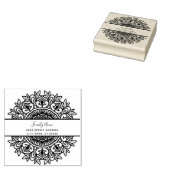 装飾フローラ差出人住所ゴム印 ラバースタンプ (押印)