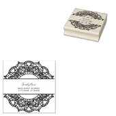 装飾フローラ差出人住所ゴム印 ラバースタンプ (押印)