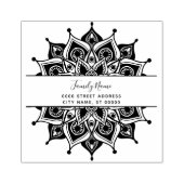 装飾フローラ差出人住所ゴム印 ラバースタンプ (インプリント)