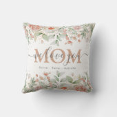 装飾フローラ'我々愛する'ママパーソナライズされた クッション (裏面)