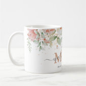 装飾フローラ'我々愛する'ママパーソナライズされた コーヒーマグカップ (左)