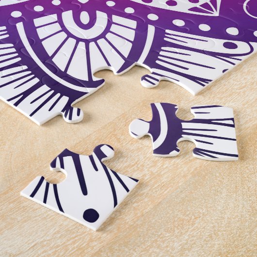 装飾フローラ曼荼羅:カラフルヴィンテージ。 ジグソーパズル (側面)