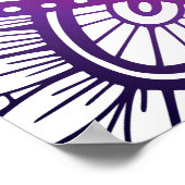 装飾フローラ曼荼羅：カラフルヴィンテージ。 ポスター (角)