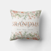 装飾フローラ'私たちは愛する'おばあちゃん クッション (裏面)