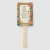 装飾フローラ結婚アールヌーボー ハンドファン (裏面)