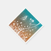 装飾フローラ蝶紙デカップージ スタンダードカクテルナプキン (角)