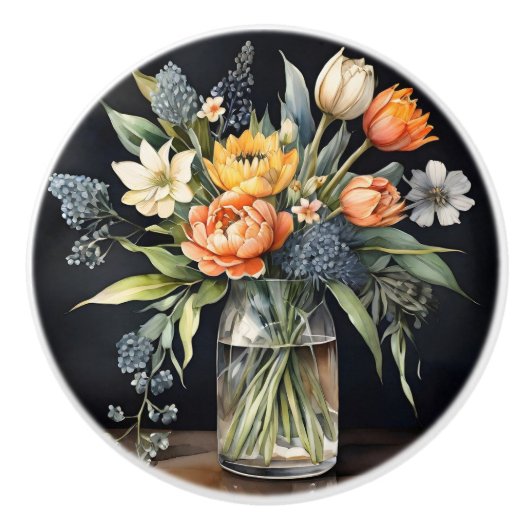 装飾フローラ製ノブ セラミックノブ (正面)