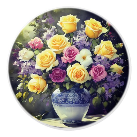 装飾フローラ製ノブ セラミックノブ (正面)