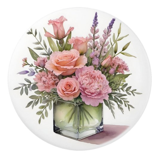 装飾フローラ製ノブ セラミックノブ (正面)