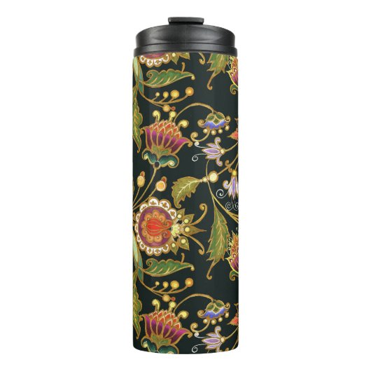 装飾フローラ：アクリルゴールデンパープル。 タンブラー (正面)