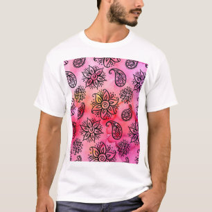 装飾フローラ:エスニック・シームレス Tシャツ