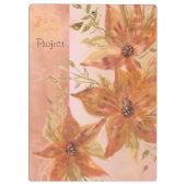 装飾フローラ パターン（の模様が）ある クリップボード (裏面)