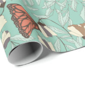 装飾フローラ/蝶 ラッピングペーパー (ロールコーナー)