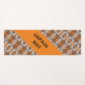 装飾ブルーデザインパターン ヨガマット (正面(横))