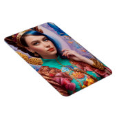 装飾プリンセス付きティール（緑がかった色） マグネット (右側)