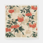 装飾ベリ赤と白ーパターン スタンダードランチョンナプキン (正面)