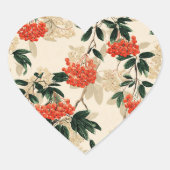装飾ベリ赤と白ーパターン ハートシール (正面)
