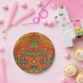 装飾ペルシャフローラプリント ペーパープレート (パーティー)