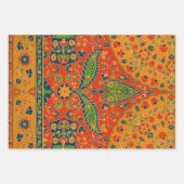 装飾ペルシャフローラプリント ラッピングペーパーシート (正面3)