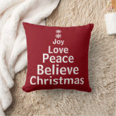 装飾ホリデークリスマスワードツリー クッション (ブランケット)