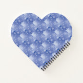 装飾ホリデースノーフレークハート形状ノート ノートブック (裏面)