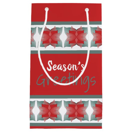 装飾ホリデーテーマ スモールペーパーバッグ (正面)